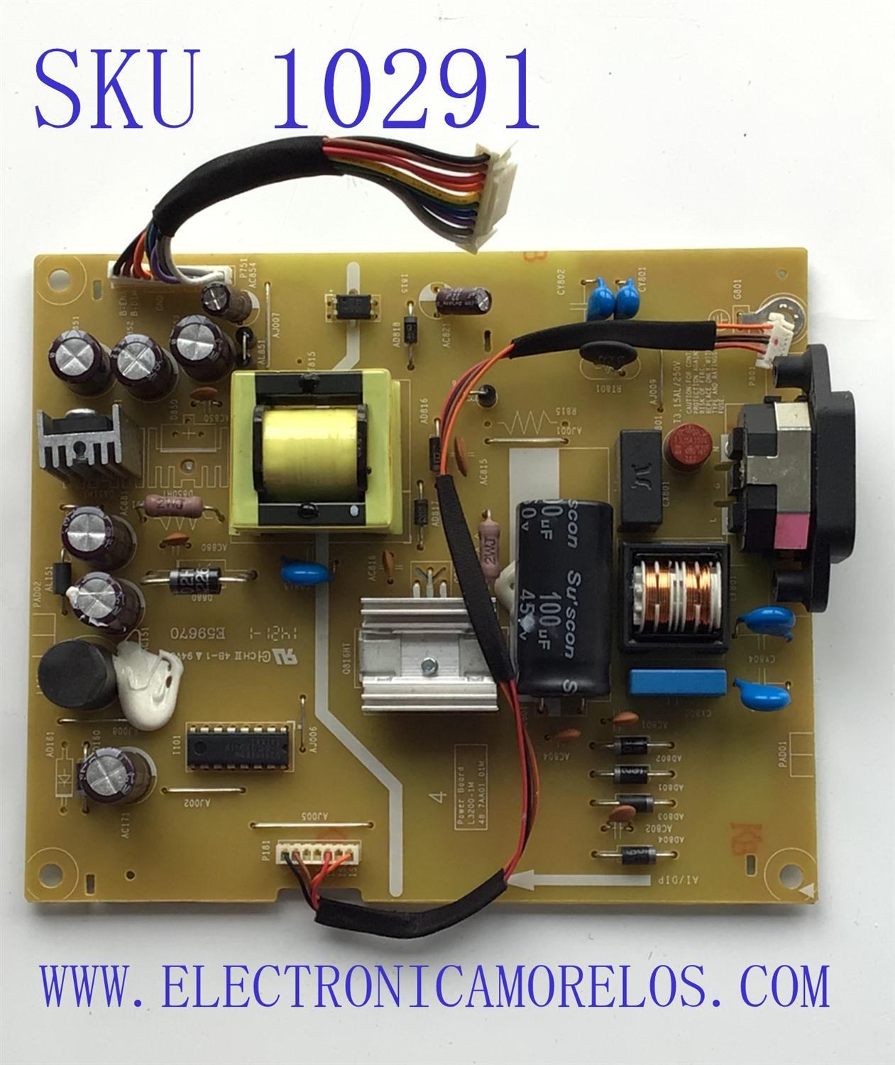 FUENTE DE PODER PARA MONITOR DELL / NUMERO DE PARTE 55.7AA02.001C / 48.7AA01.01M / L3200-1M / MODELO P2014HT	